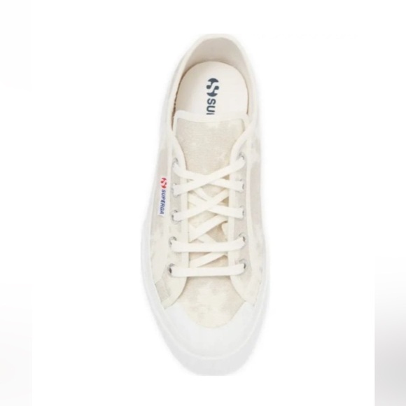 Superga 2750 Tie Dye Low Top Platform Sneaker Tennis Shoe | White, Grey | W 8 - Picture 4 of 16